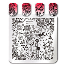 Load image into Gallery viewer, Sea World Square Nail Art Stamp Template