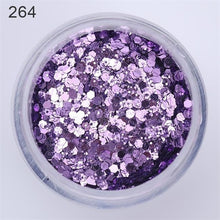 Load image into Gallery viewer, 1 Box 10ml Nail Sequins Rose Gold Pink Purple Glitter