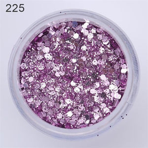 1 Box 10ml Nail Sequins Rose Gold Pink Purple Glitter