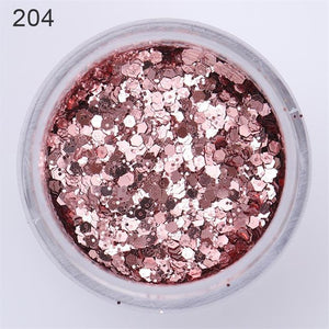 1 Box 10ml Nail Sequins Rose Gold Pink Purple Glitter