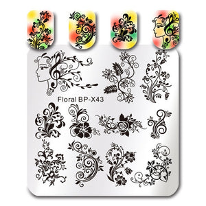 Flowers Geometric Patterns Stamping Plates