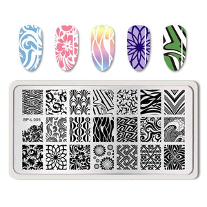 Flowers Geometric Patterns Stamping Plates