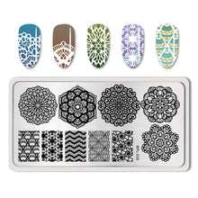 Load image into Gallery viewer, Flowers Geometric Patterns Stamping Plates