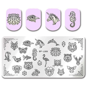 Flowers Geometric Patterns Stamping Plates