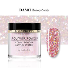 Load image into Gallery viewer, BORN PRETTY Pink Glitter Polymer Powder Acrylic Carving Powder Sequins