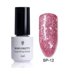 Load image into Gallery viewer, BORN PRETTY 5ml Nail UV Gel Rose Gold Nude Pink Shinning Glitter Gel