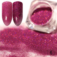 Load image into Gallery viewer, 1 Box 10ml Nail Sequins Rose Gold Pink Purple Glitter