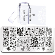 Load image into Gallery viewer, BORN PRETTY Nail Stamping Plate Stamper Scraper Set 3 Pcs Summer Image Printing Template Rectangle Manicure Stamp Kit