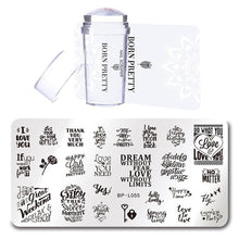 Load image into Gallery viewer, BORN PRETTY Nail Stamping Plate Stamper Scraper Set 3 Pcs Summer Image Printing Template Rectangle Manicure Stamp Kit