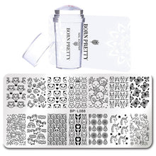 Load image into Gallery viewer, BORN PRETTY Nail Stamping Plate Stamper Scraper Set 3 Pcs Summer Image Printing Template Rectangle Manicure Stamp Kit