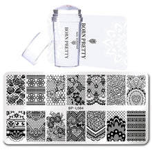 Load image into Gallery viewer, BORN PRETTY Nail Stamping Plate Stamper Scraper Set 3 Pcs Summer Image Printing Template Rectangle Manicure Stamp Kit