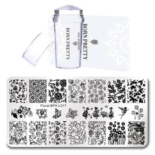 Load image into Gallery viewer, BORN PRETTY Nail Stamping Plate Stamper Scraper Set 3 Pcs Summer Image Printing Template Rectangle Manicure Stamp Kit