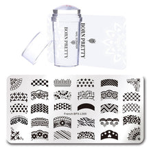 Load image into Gallery viewer, BORN PRETTY Nail Stamping Plate Stamper Scraper Set 3 Pcs Summer Image Printing Template Rectangle Manicure Stamp Kit