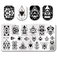 Load image into Gallery viewer, Nail Art Stamp Template Nail Stamper Geometric lattice Image Pattern