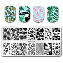 Load image into Gallery viewer, Nail Art Stamp Template Nail Stamper Geometric lattice Image Pattern