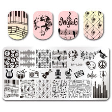 Load image into Gallery viewer, Nail Art Stamp Template Nail Stamper Geometric lattice Image Pattern