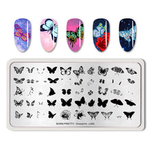 Load image into Gallery viewer, Nail Art Stamp Template Nail Stamper Geometric lattice Image Pattern