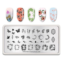 Load image into Gallery viewer, Nail Art Stamp Template Nail Stamper Geometric lattice Image Pattern