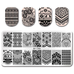 Nail Art Stamp Template Nail Stamper Geometric lattice Image Pattern