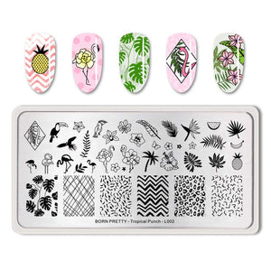 Nail Art Stamp Template Nail Stamper Geometric lattice Image Pattern