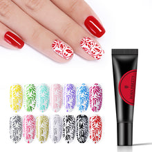 Load image into Gallery viewer, Nail Stamping Gel Polish 8ml Pure Nail Color Glitter Silver