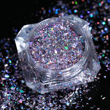 Load image into Gallery viewer, 1g Holographic Nail Sequins Colorful Nail Flakies Glitter