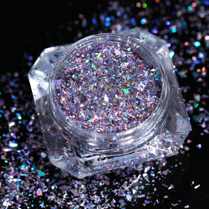 1g Holographic Nail Sequins Colorful Nail Flakies Glitter