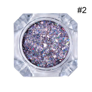 1g Holographic Nail Sequins Colorful Nail Flakies Glitter