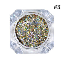 Load image into Gallery viewer, 1g Holographic Nail Sequins Colorful Nail Flakies Glitter