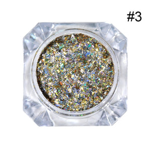 1g Holographic Nail Sequins Colorful Nail Flakies Glitter