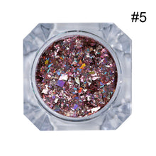 Load image into Gallery viewer, 1g Holographic Nail Sequins Colorful Nail Flakies Glitter