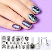 Load image into Gallery viewer, BORN PRETTY 5Pcs Nail Art Stamping Set Stamping Polish Stamping Template Nail Art Stamper Nail Scraper Manicure Design Kits