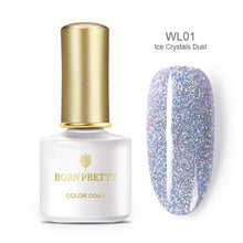 Load image into Gallery viewer, 6ml Rose Gold Silver Glitter Nail Gel Soak Off UV LED Gel Sequins