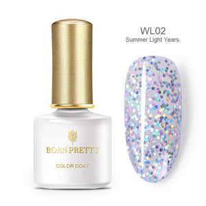 6ml Rose Gold Silver Glitter Nail Gel Soak Off UV LED Gel Sequins