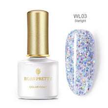 Load image into Gallery viewer, 6ml Rose Gold Silver Glitter Nail Gel Soak Off UV LED Gel Sequins