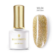 Load image into Gallery viewer, 6ml Rose Gold Silver Glitter Nail Gel Soak Off UV LED Gel Sequins