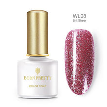 Load image into Gallery viewer, 6ml Rose Gold Silver Glitter Nail Gel Soak Off UV LED Gel Sequins