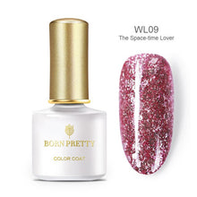 Load image into Gallery viewer, 6ml Rose Gold Silver Glitter Nail Gel Soak Off UV LED Gel Sequins