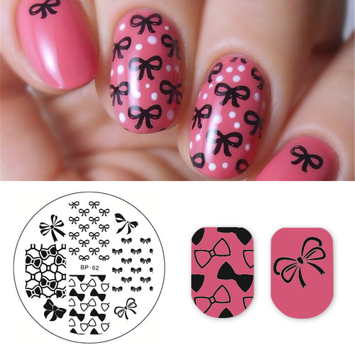 BORN PRETTY Mini Bowknot Nail Art Stamping Stamp Template