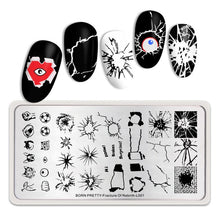 Load image into Gallery viewer, Nail Art Stamp Template Nail Stamper Geometric lattice Image Pattern