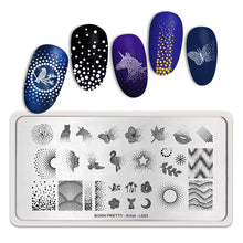 Load image into Gallery viewer, Nail Art Stamp Template Nail Stamper Geometric lattice Image Pattern