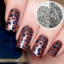 Load image into Gallery viewer, Nail Art Stamp Template Nail Stamper Geometric lattice Image Pattern