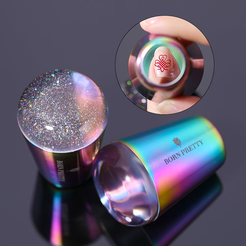 handle Holographic Transparent Nail Stamper for Stamping Plate
