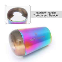 Load image into Gallery viewer, handle Holographic Transparent Nail Stamper for Stamping Plate