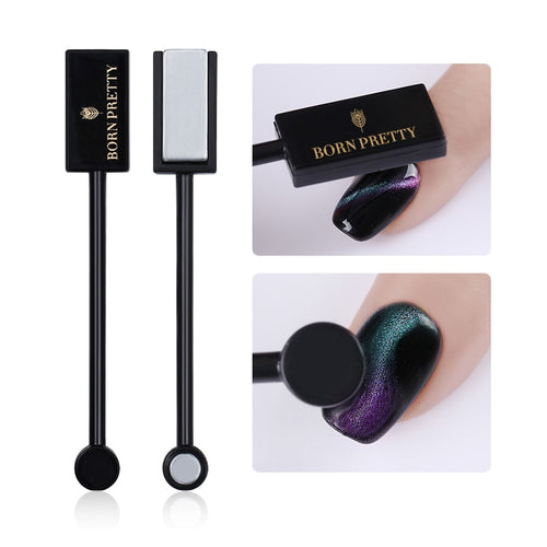 BORN PRETTY Cat Eye Magnetic Stick 3D Effect Strong Magnet Plate for UV Gel Polish Double-end Manicure Nail Art Tool