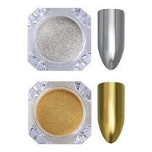 Load image into Gallery viewer, Born Pretty Gold Silver 1g Nail Powder Mirror Effect Nail Glitter