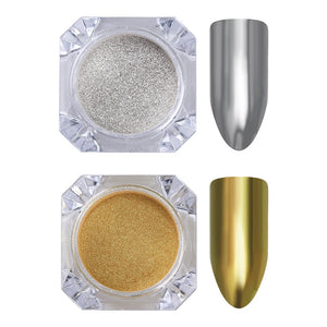 Born Pretty Gold Silver 1g Nail Powder Mirror Effect Nail Glitter