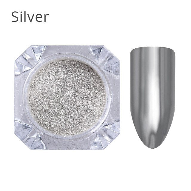Born Pretty Gold Silver 1g Nail Powder Mirror Effect Nail Glitter