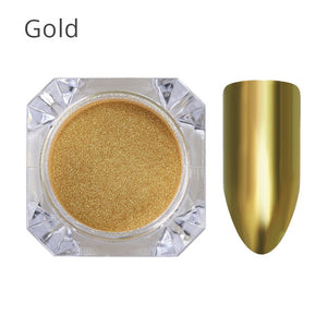 Born Pretty Gold Silver 1g Nail Powder Mirror Effect Nail Glitter