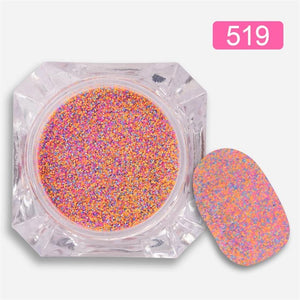 3g Nail Glitter Powder Holographic Sandy Sugar Mixed Colors Dazzling Powder Pigment